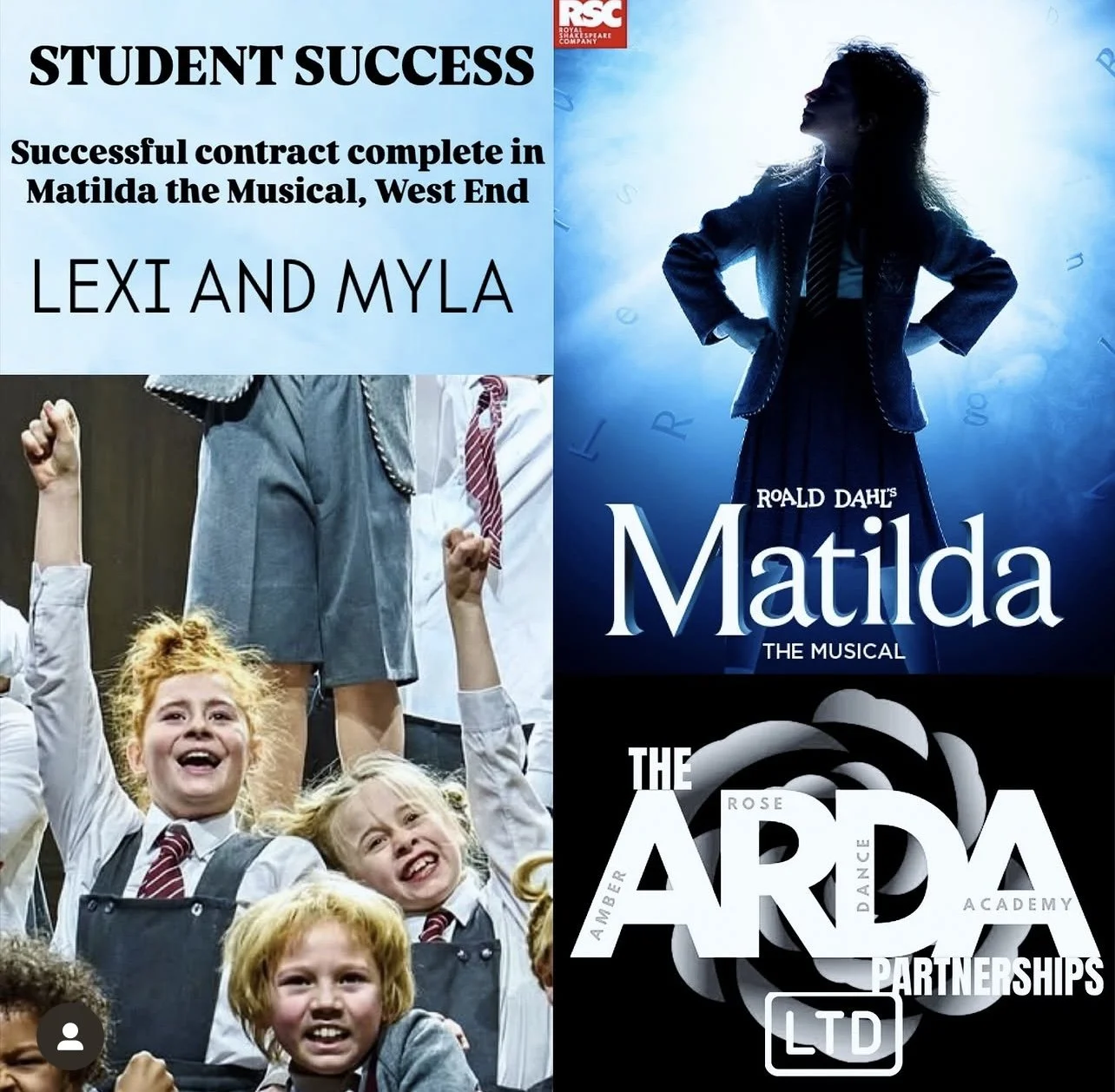 LEXI AND MYLA SUCCESSFUL RUN IN MATILDA THE MUSICAL, WEST END