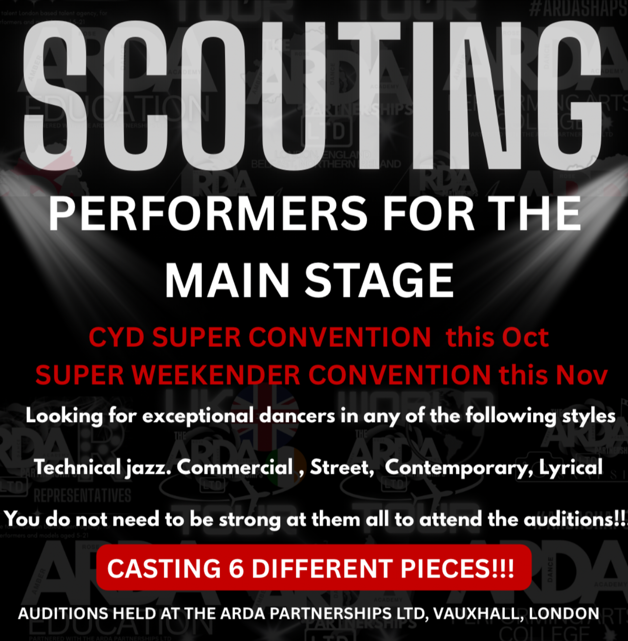 MAIN STAGE AUDITIONS - CYD/SUPER WEEKENDER