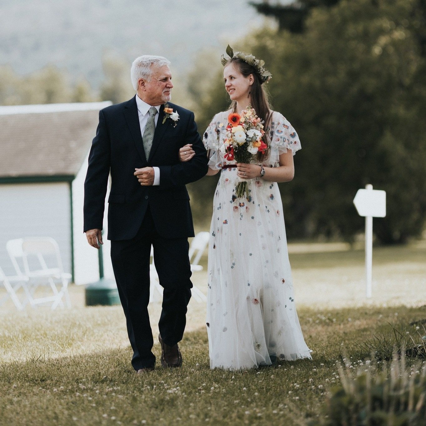 Locally grown wedding florals by Two Sparrows Farm in Berkshire, NY.