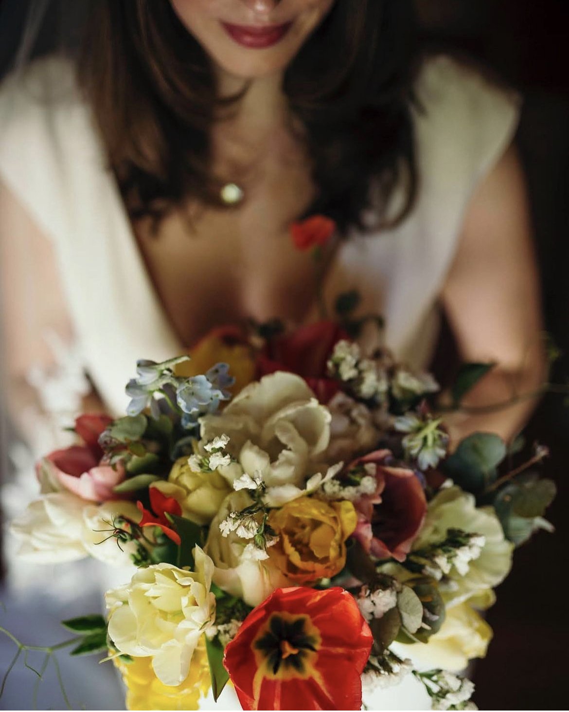 Locally grown wedding florals by Two Sparrows Farm in Berkshire, NY
