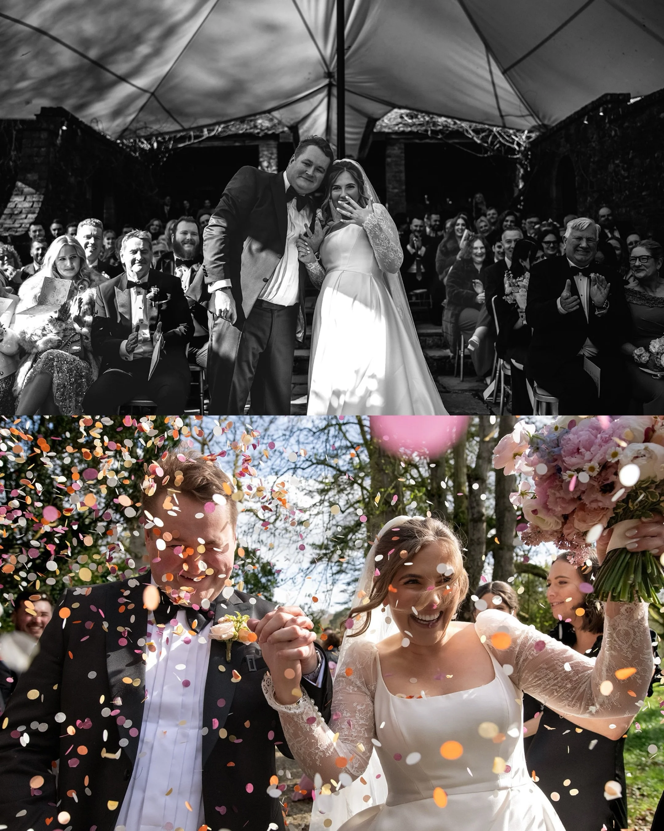 Harriet &amp; David having the best day ever and being completely themselves! @harrietneely_95 

Top Suppliers

Venue: @drenaghweddings 
Makeup: @annamcconnellmakeup 
Hair: @v_vault_bridal_hair
Florals: @farmgirlflorals
Videographer: @filmmakerjo
Voc