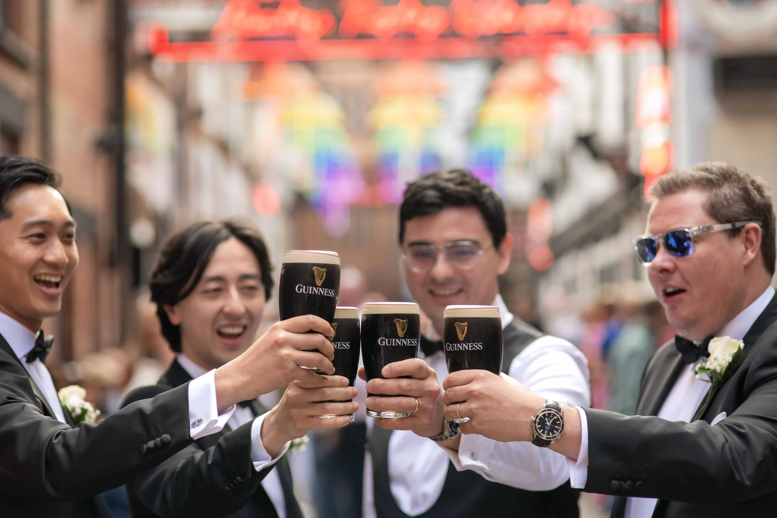 Candid wedding moment captured by Belfast documentary wedding photographer