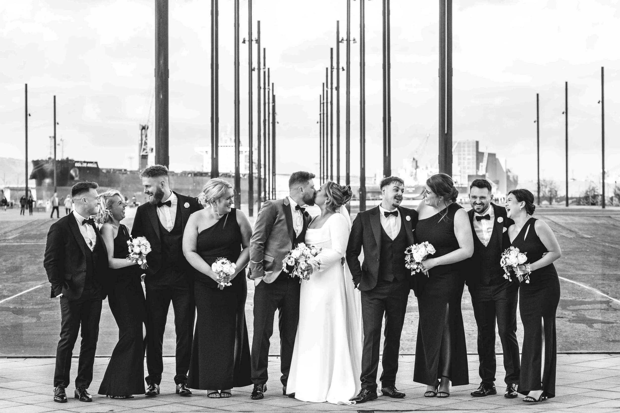 Candid wedding moment captured by Belfast documentary wedding photographer