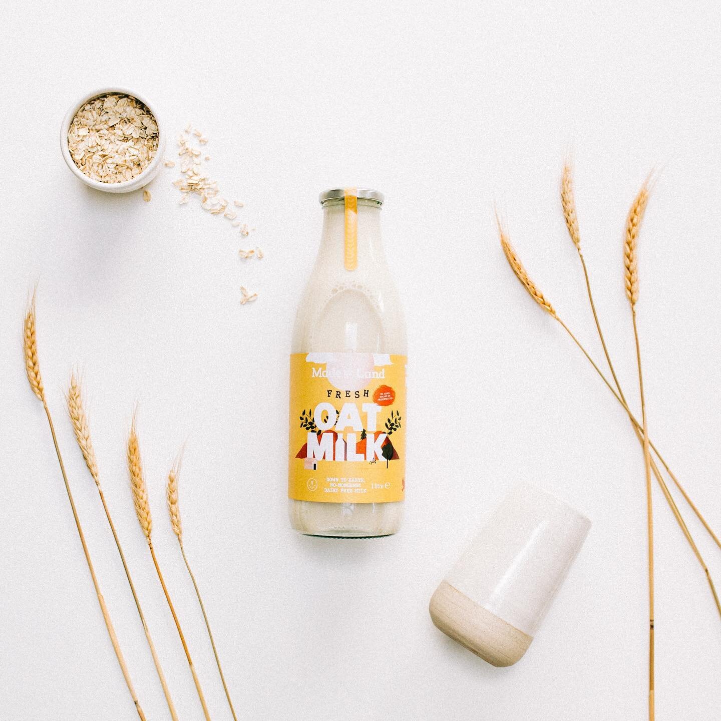 OAT MILK  we&rsquo;re starting to get ready to come back to all you lovelies this August and we&rsquo;ve got some amazing new things to share. This @made_by_land oat milk will be on our website to add to any of your orders! It&rsquo;s made in Penarth