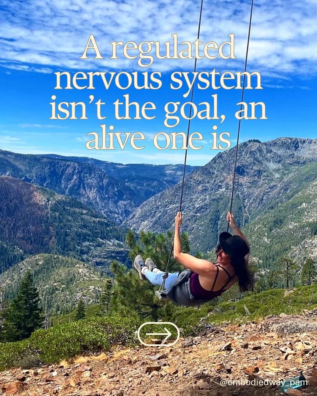 ✨ Dominant culture wants tame, controlled, productive bodies 
🌱 Somatics wants wild, alive, rested bodies
🪢 There is a tension 
You don&rsquo;t always get to choose you, but when you do, choose the wild and alive you.

Dive deeper into what somatic