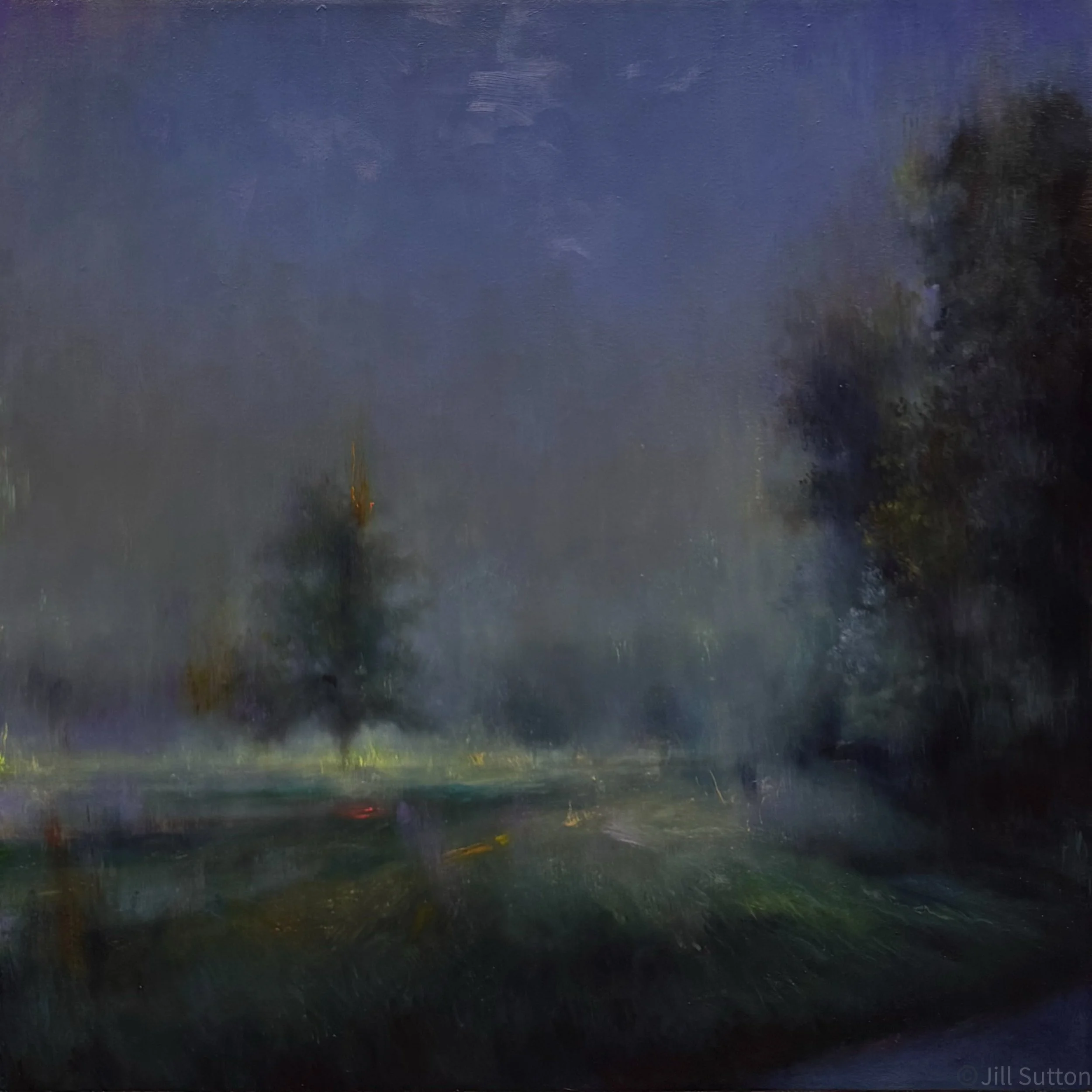 Foggy Evening / Oil on Canvas / 2026 / 24” x 24”