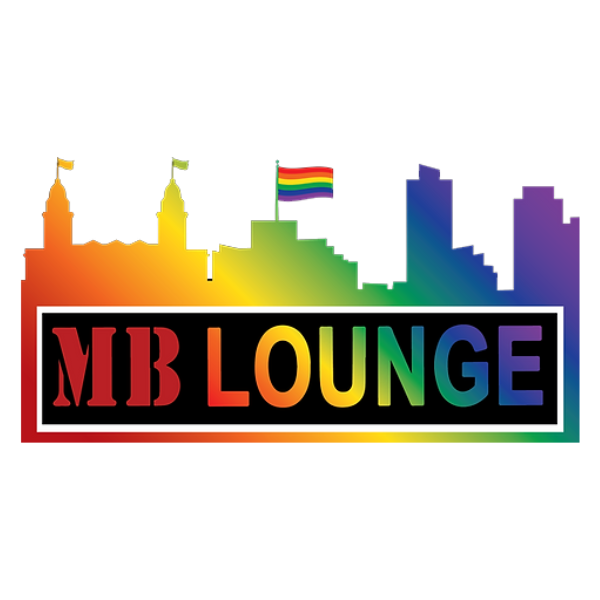 MB Lounge logo in rainbow