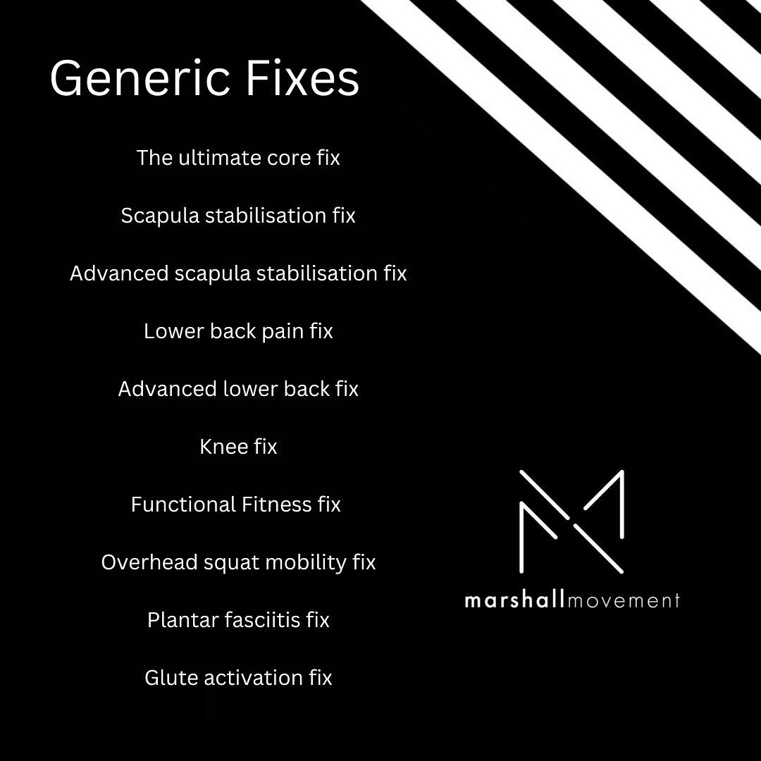 Genetic Fixes

Comprehensive 6-week programs targeting a specific focus 👩🏽&zwj;🏫

Specialist app 📲 with instructions and videos for every exercise

Unlimited support/feedback for the duration of the program 🤜🏽🤛🏽

One off payment &pound;70 and