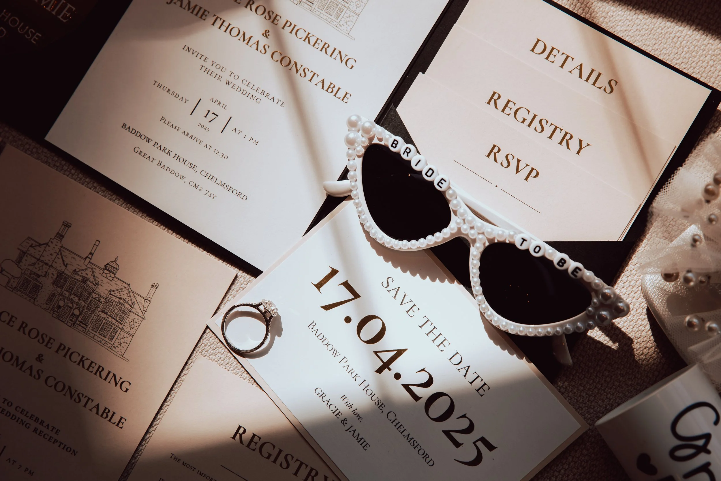 Cinematic Editorial Wedding Details Flat Lay Photographer Liam Gillan