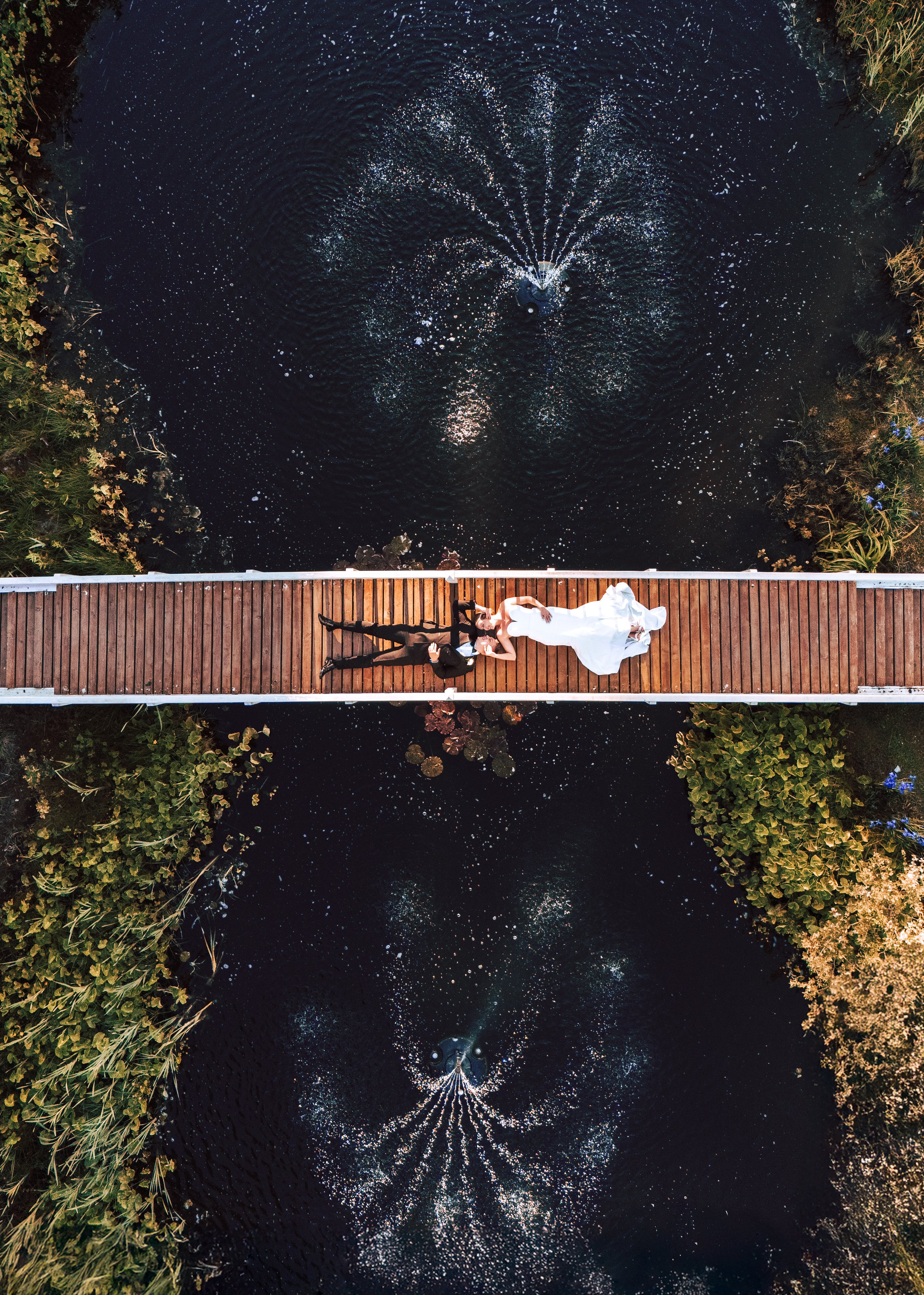 Wedding Day Editorial Drone Portraits at Fennes Photo by Photographer Liam Gillan 