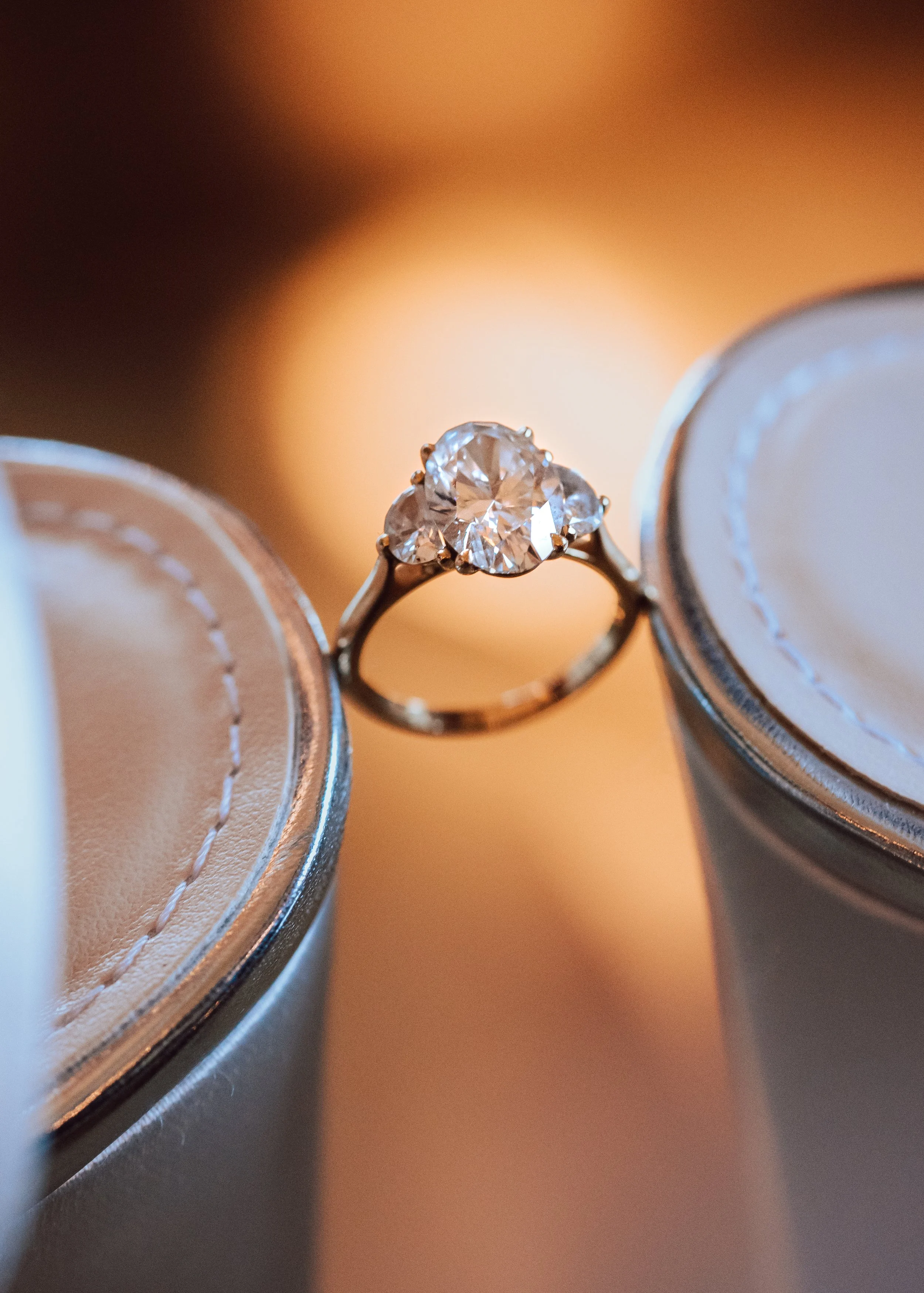Engagement ring laydown wedding Photographer Liam Gillan