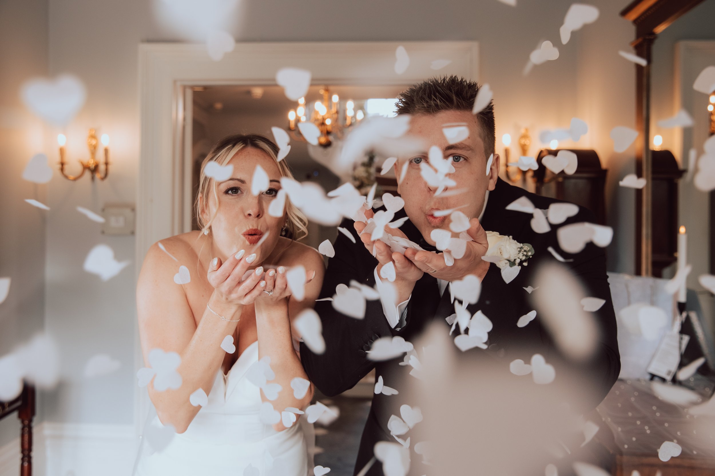 Editorial Confetti Shot at Fennes by Photographer Liam Gillan