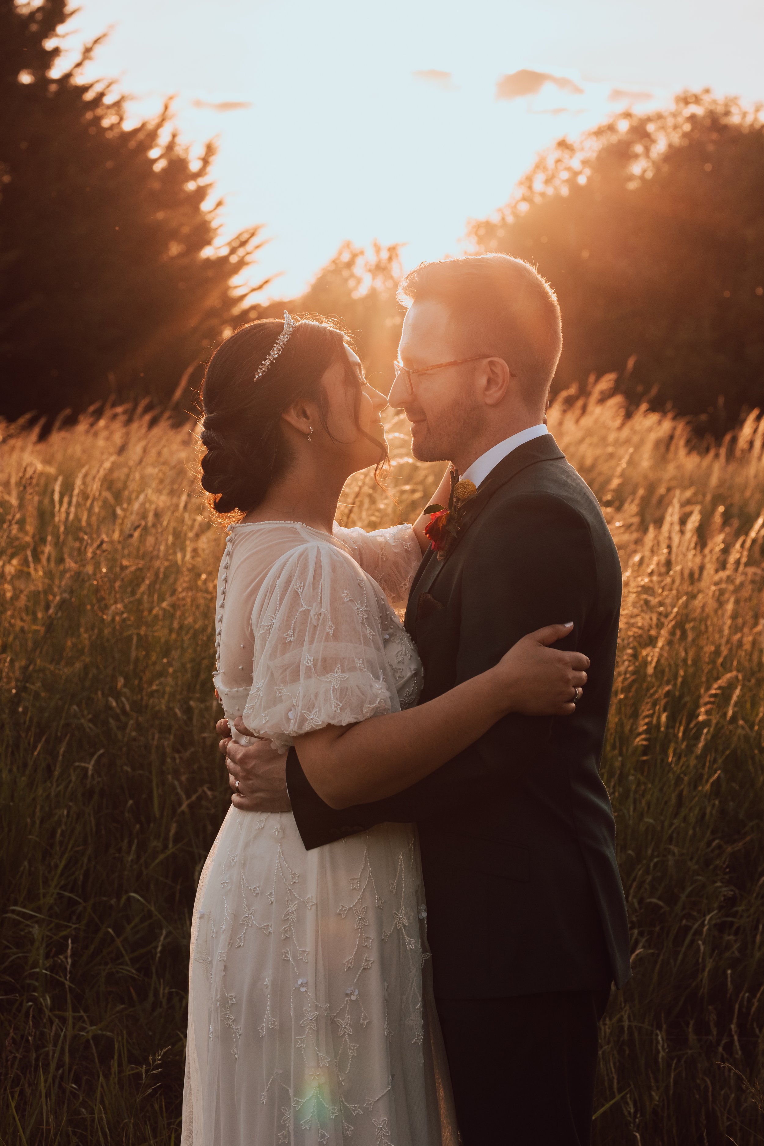 Wedding Day Editorial Sunset Portraits Photo at Channels by Photographer Liam Gillan 