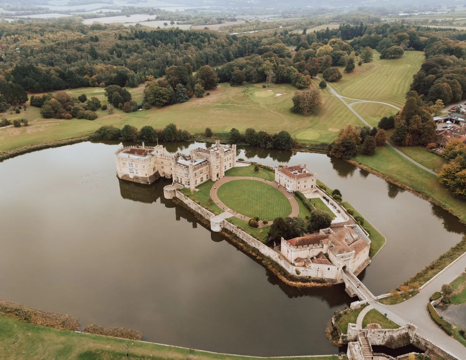 Leeds Castle Drone Photo from Photographer Liam Gillan