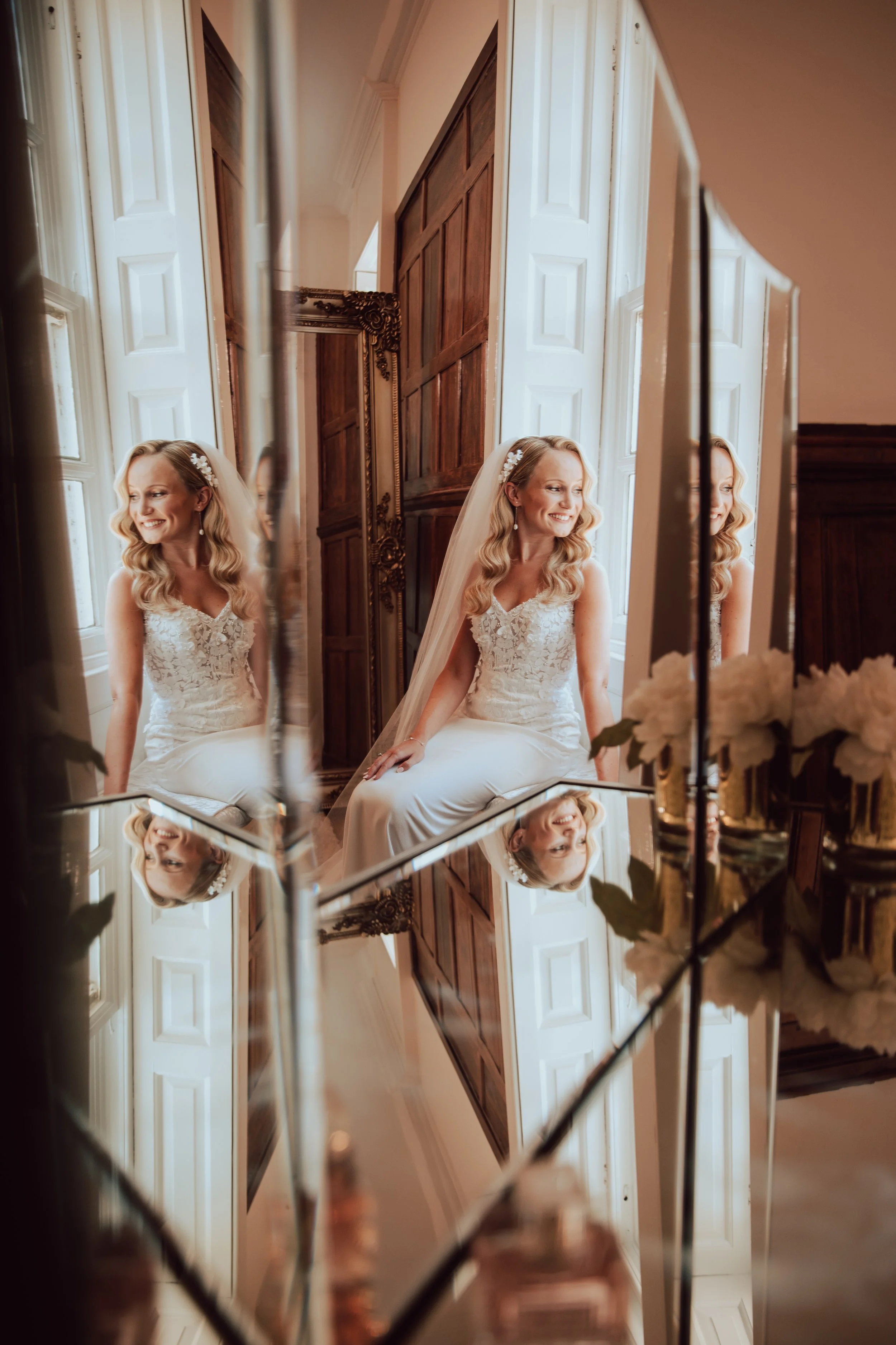 Bridal Prep at Hutton Hall Editorial Wedding Photo by Photographer Liam Gillan