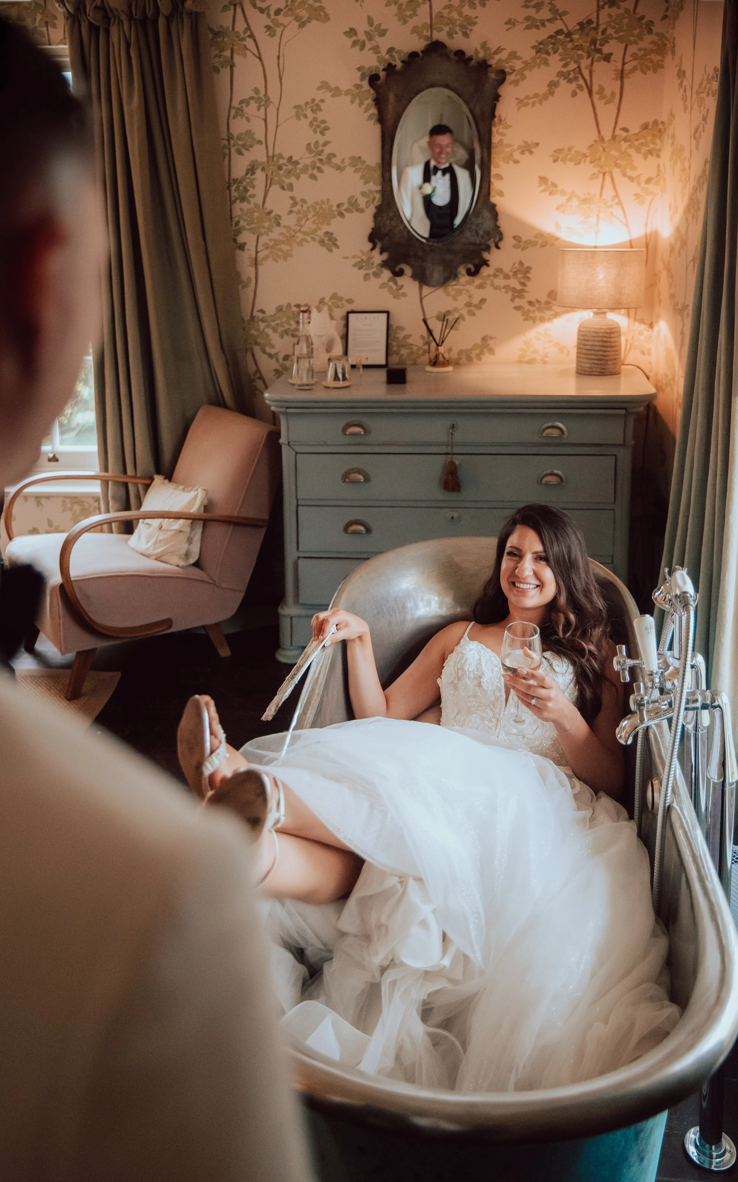 Bride & Groom Editorial wedding photo captured by photographer liam gillan