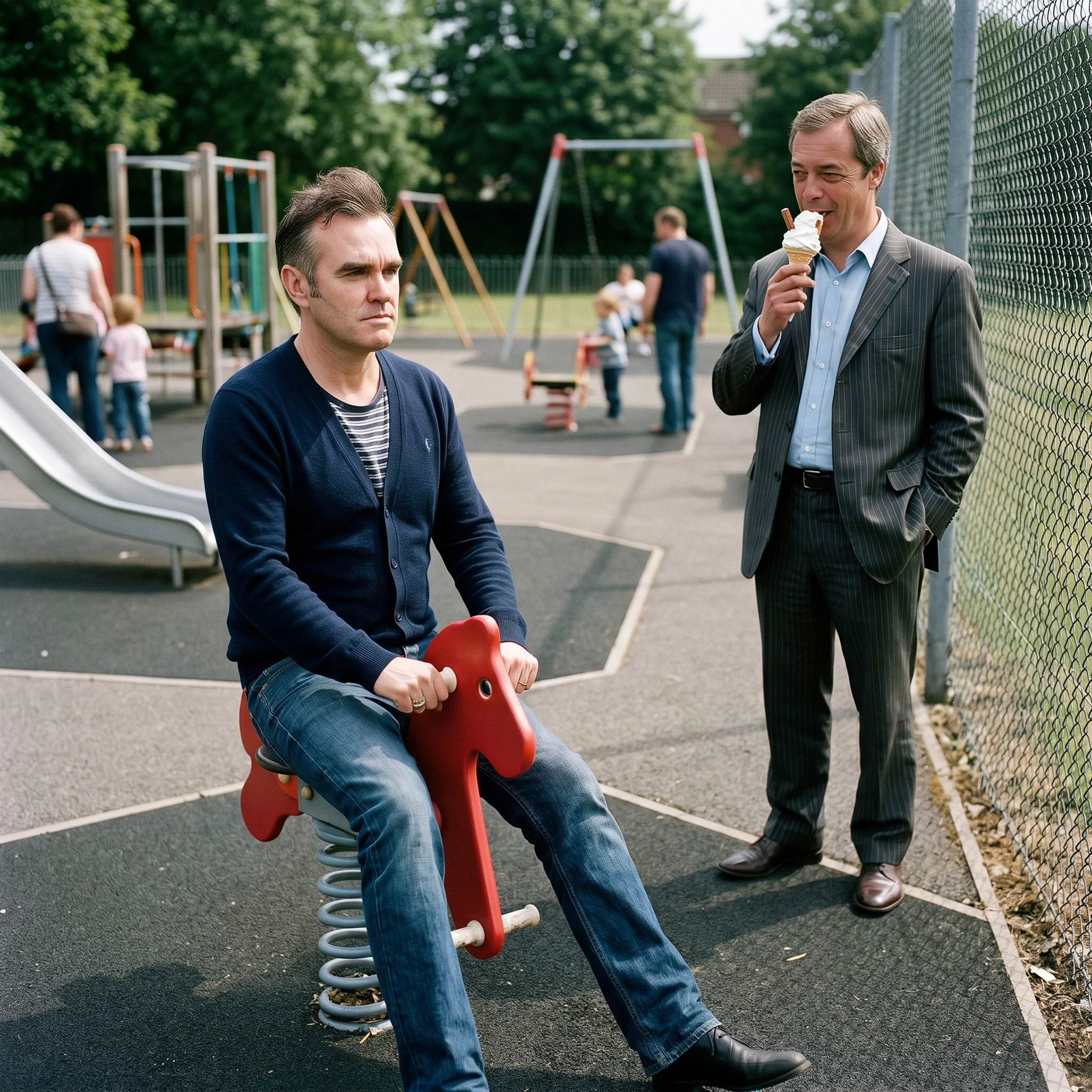 Morrissey And Nige at the Park