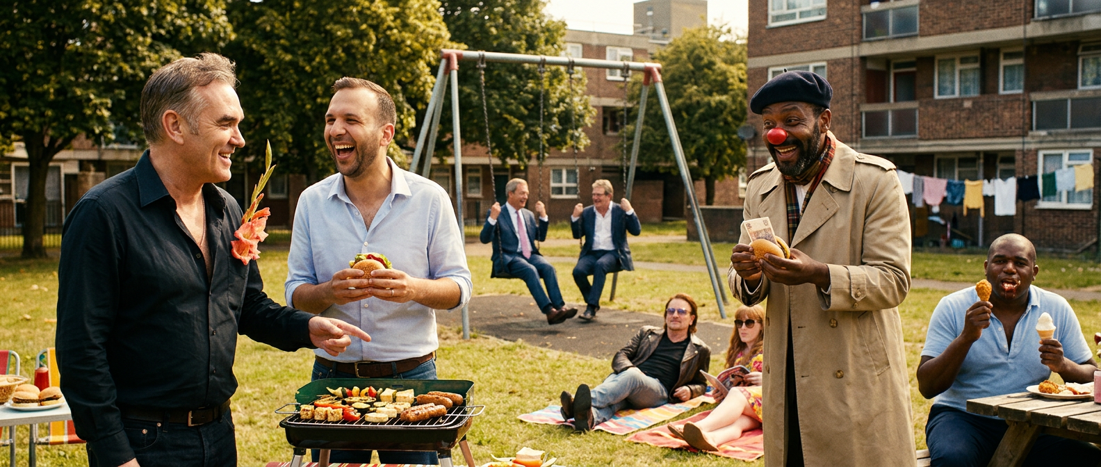 Morrissey & Zack have a vegan Barbeque
