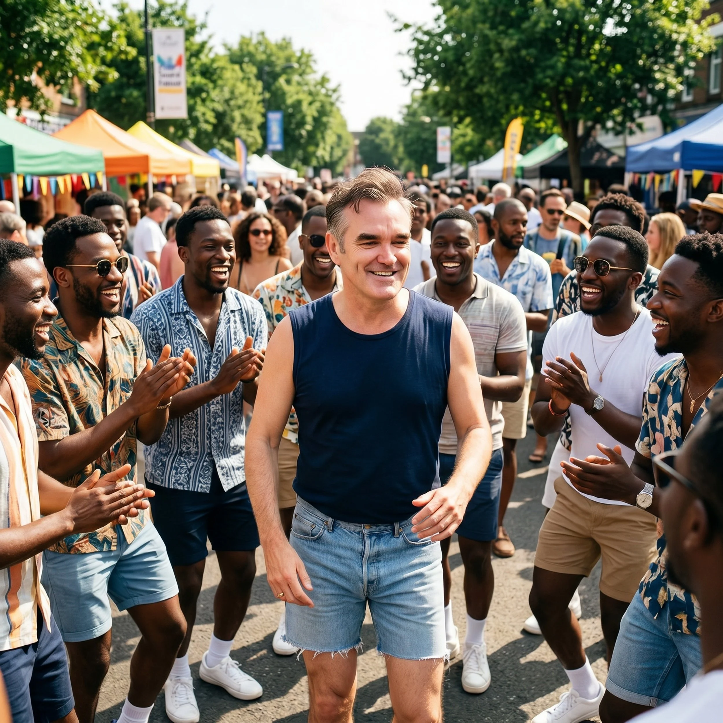 Morrissey showing off his guns
