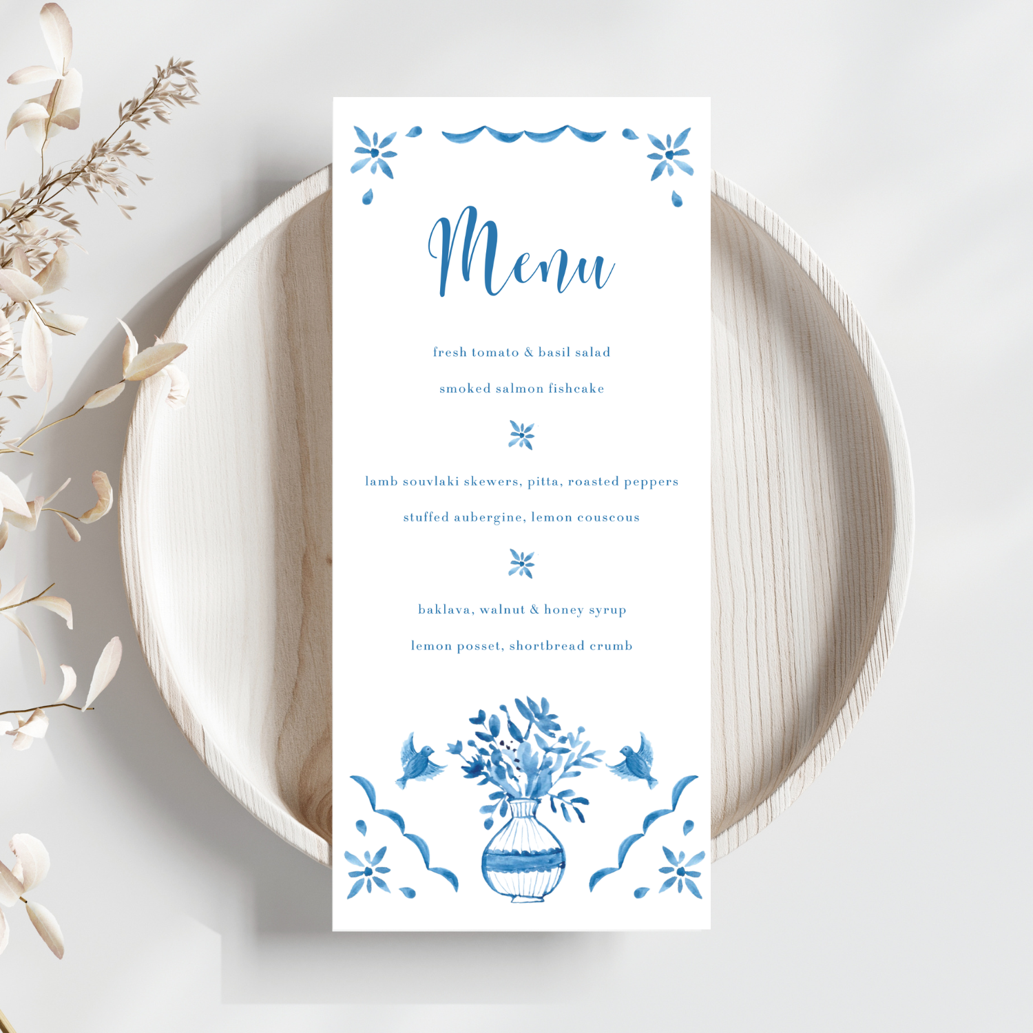 Lazuli menu template - EDITABLE TEMPLATE