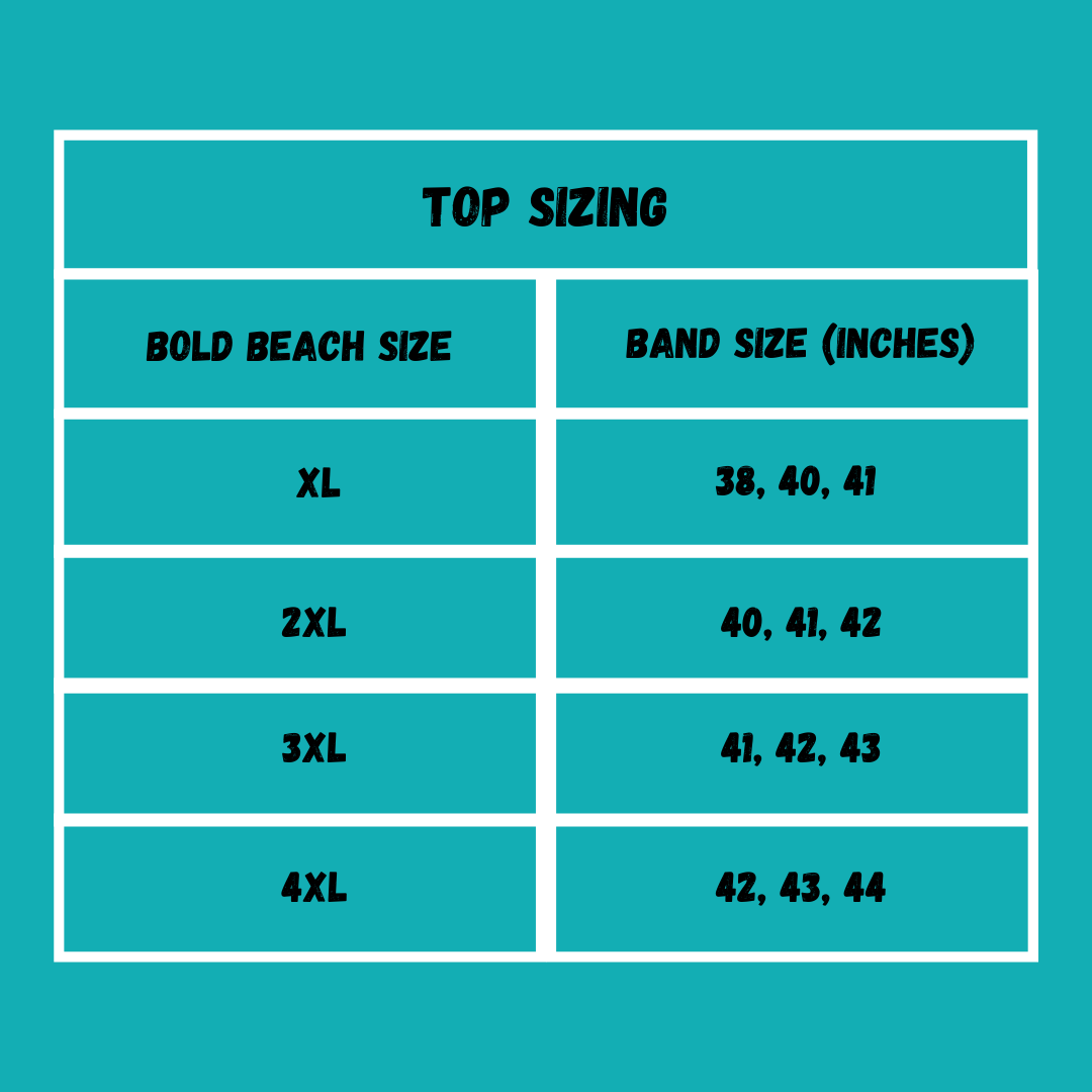 Cedar & Sand Swimwear sizing chart - 1 and 2 piece swim suits — Bold Beach  Swimwear