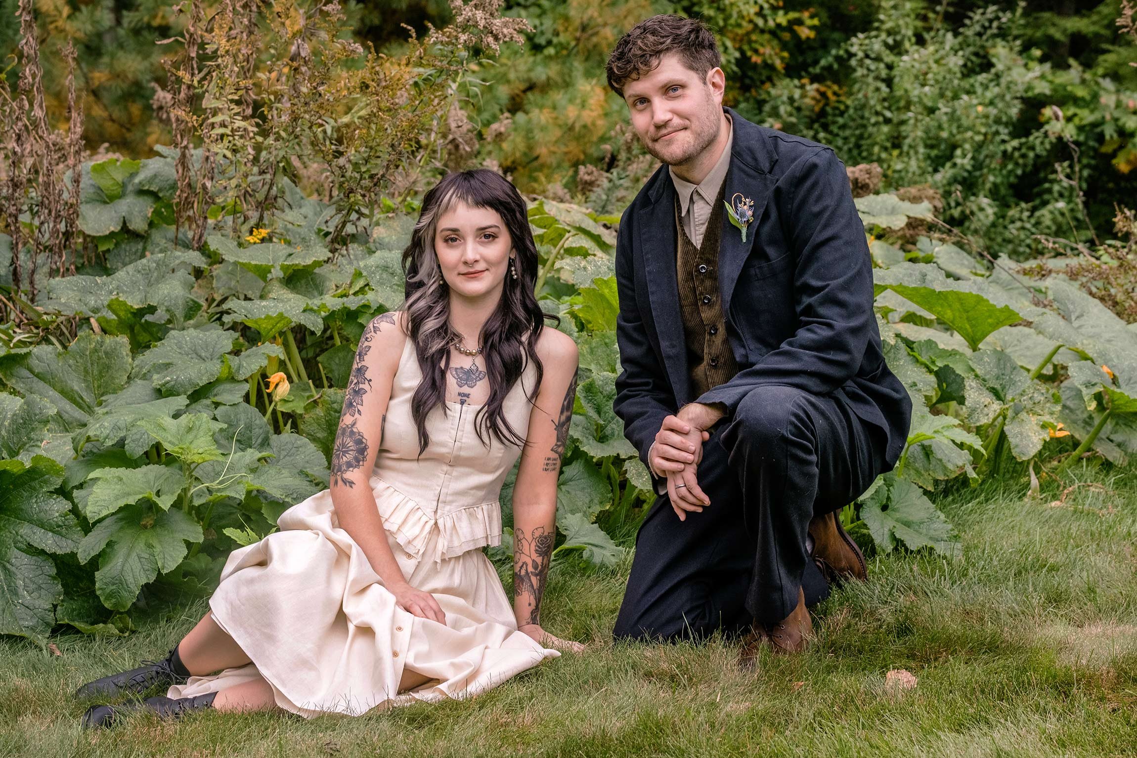 Tattooed bride and groom portrait i Bedford, NH | Robert Ortiz Photography (Copy)