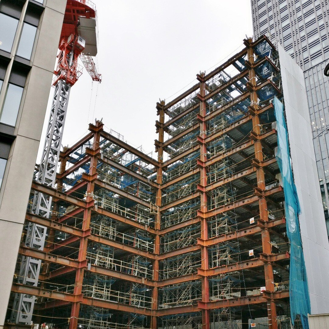 The skeleton of this #tokyo #skyscraper is #steel. In countries with high #seismic activity, #buildings need to be #engineered to account for the lateral loads experienced during an earthquake. Steel offers a better strength to weight ratio compared 