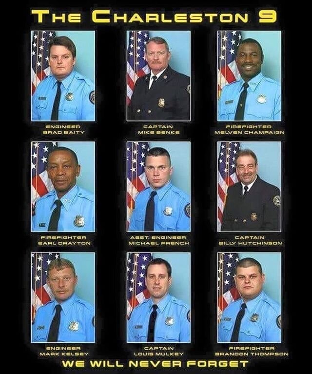 13 years ago today, we will never forget our fallen brothers. #charleston9 #neverforget #local1651 #iaff #nkfd