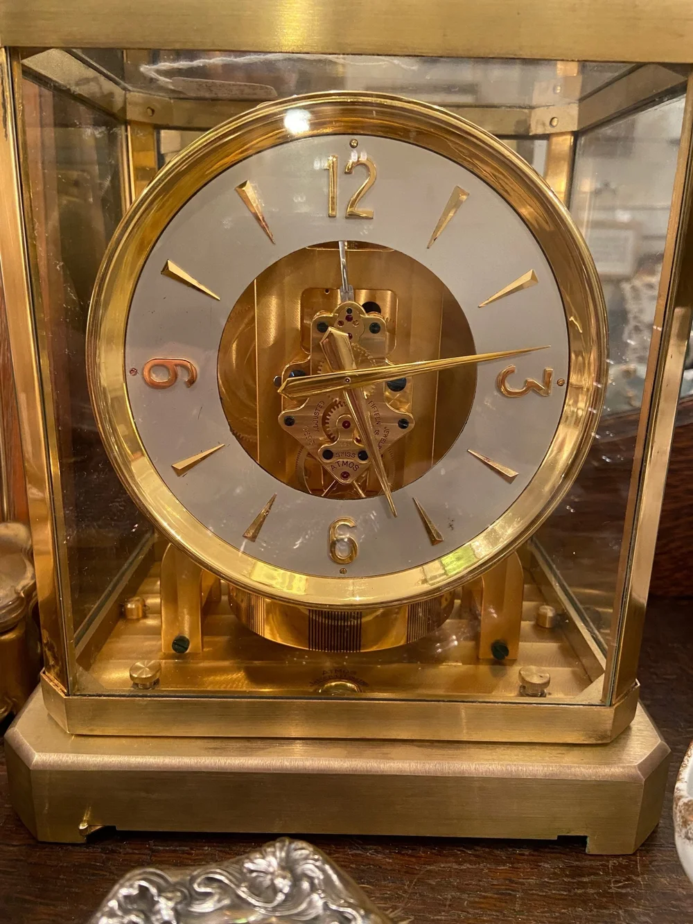 Rare 1942 Jaeger LeCoultre Atmos II Gold Plated Clock — My Sister \u0026 Me, image size:1000x1333