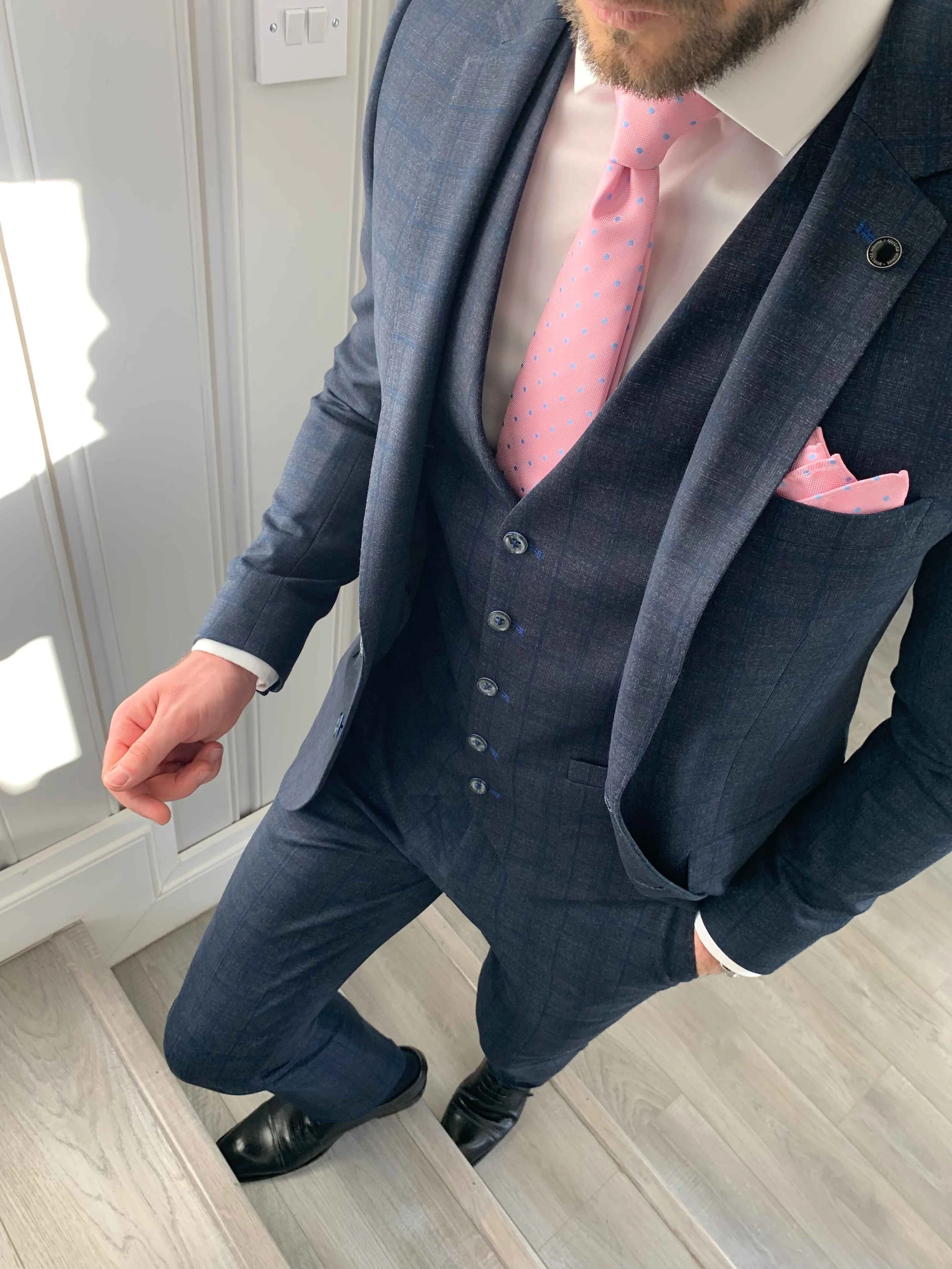 Three Piece Check Suit