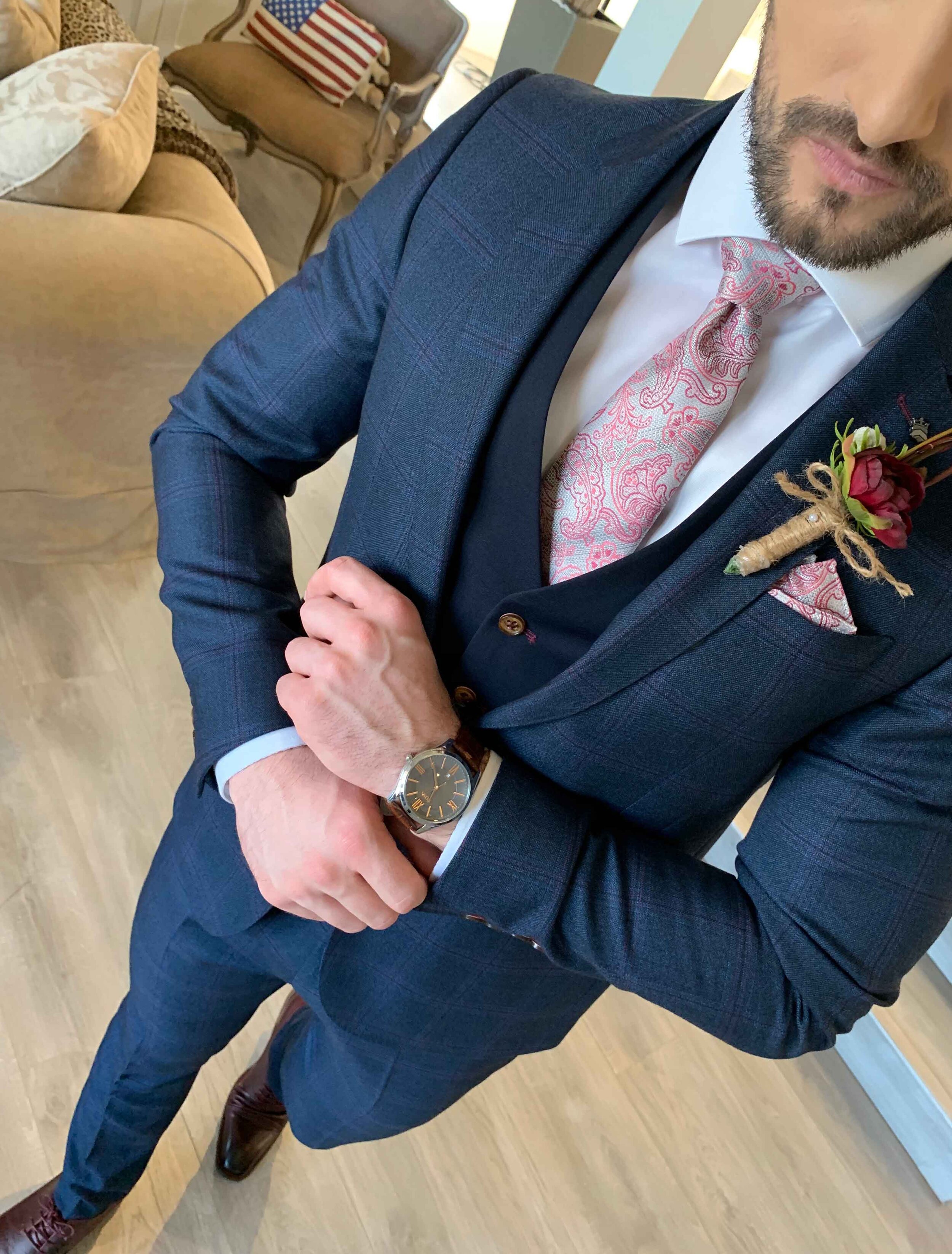 Check Wedding Suit