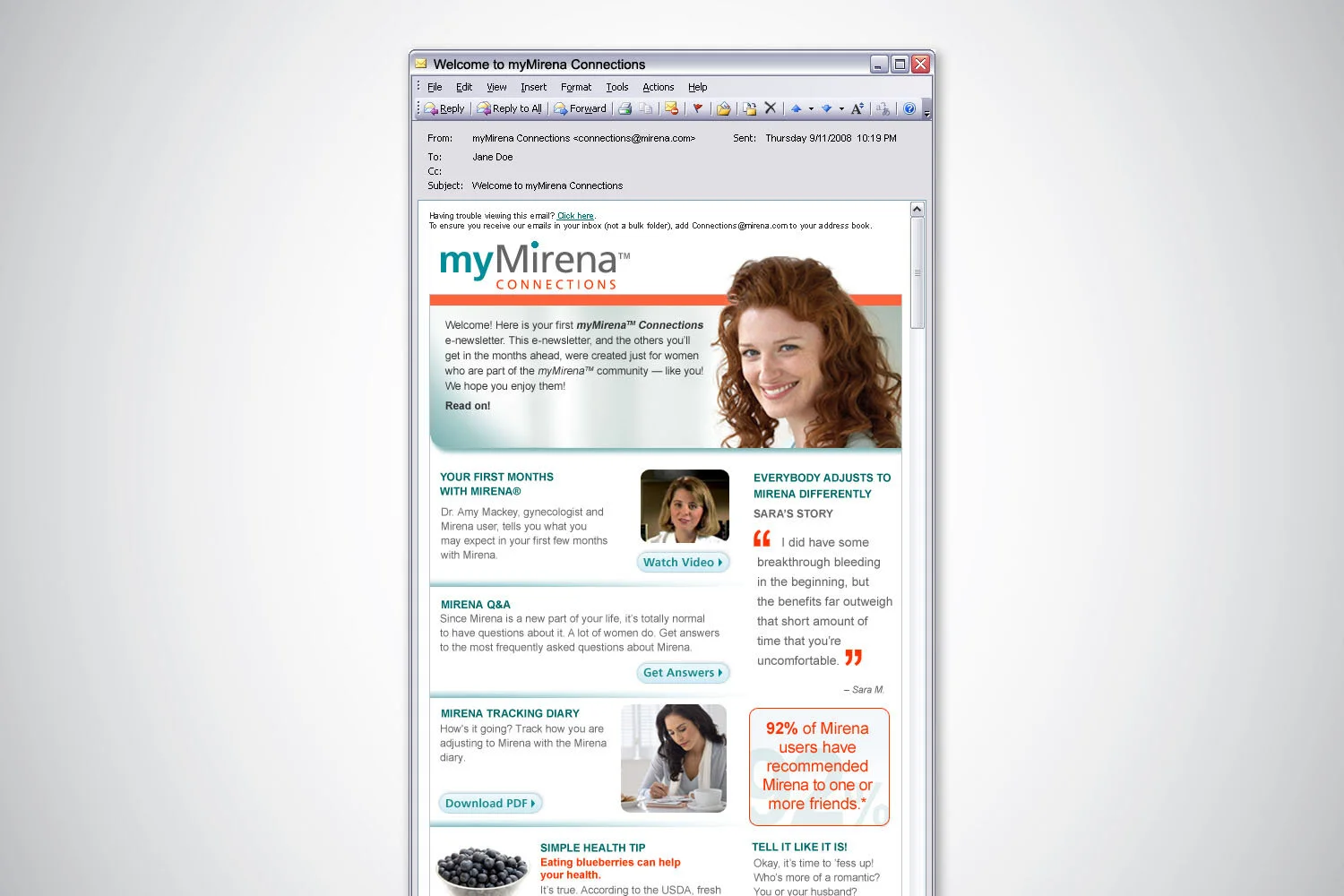  Mirena | myMirena Support Program | Email 
