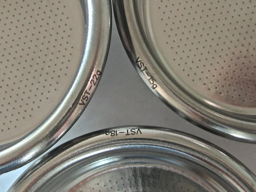 Closeup on the edge of 3 VST Precision Baskets