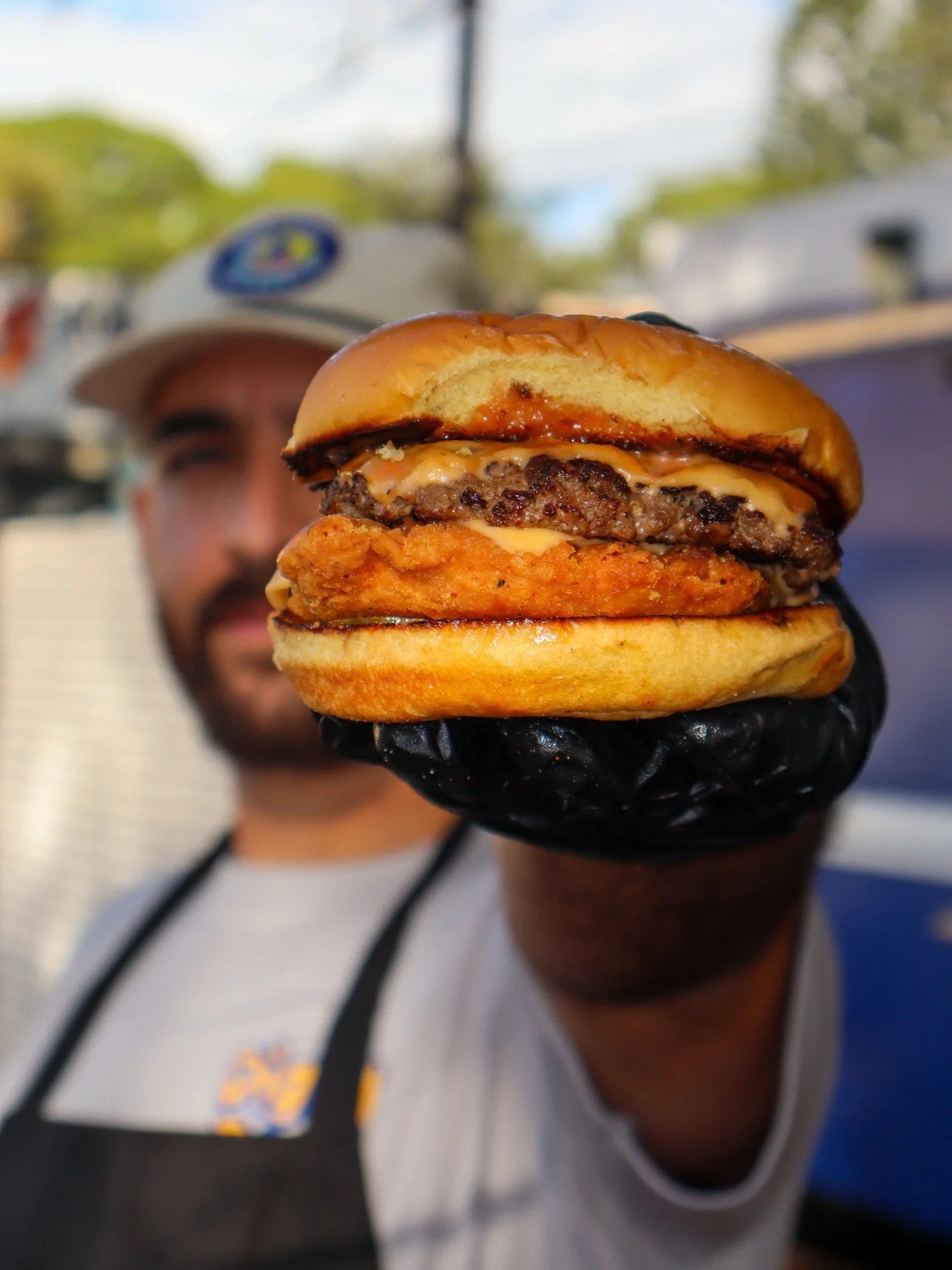 Big news, bigger food😎

We are OPEN at 3660 S Manhattan Ave, serving up all your favorites including the ✨DOG PILE✨

The perfect sandwich for when you can&rsquo;t decide between a burger &amp; chicken 🤤

Swing by Friday through Monday for your favo