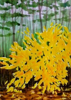 Yellow, 24 x 18 inches, watercolor. ©Ann Scott 2025