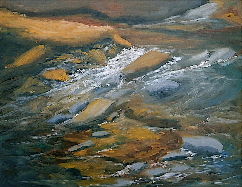 Stream #3, oil on board, 11 x 14 inches. ©Ann Scott