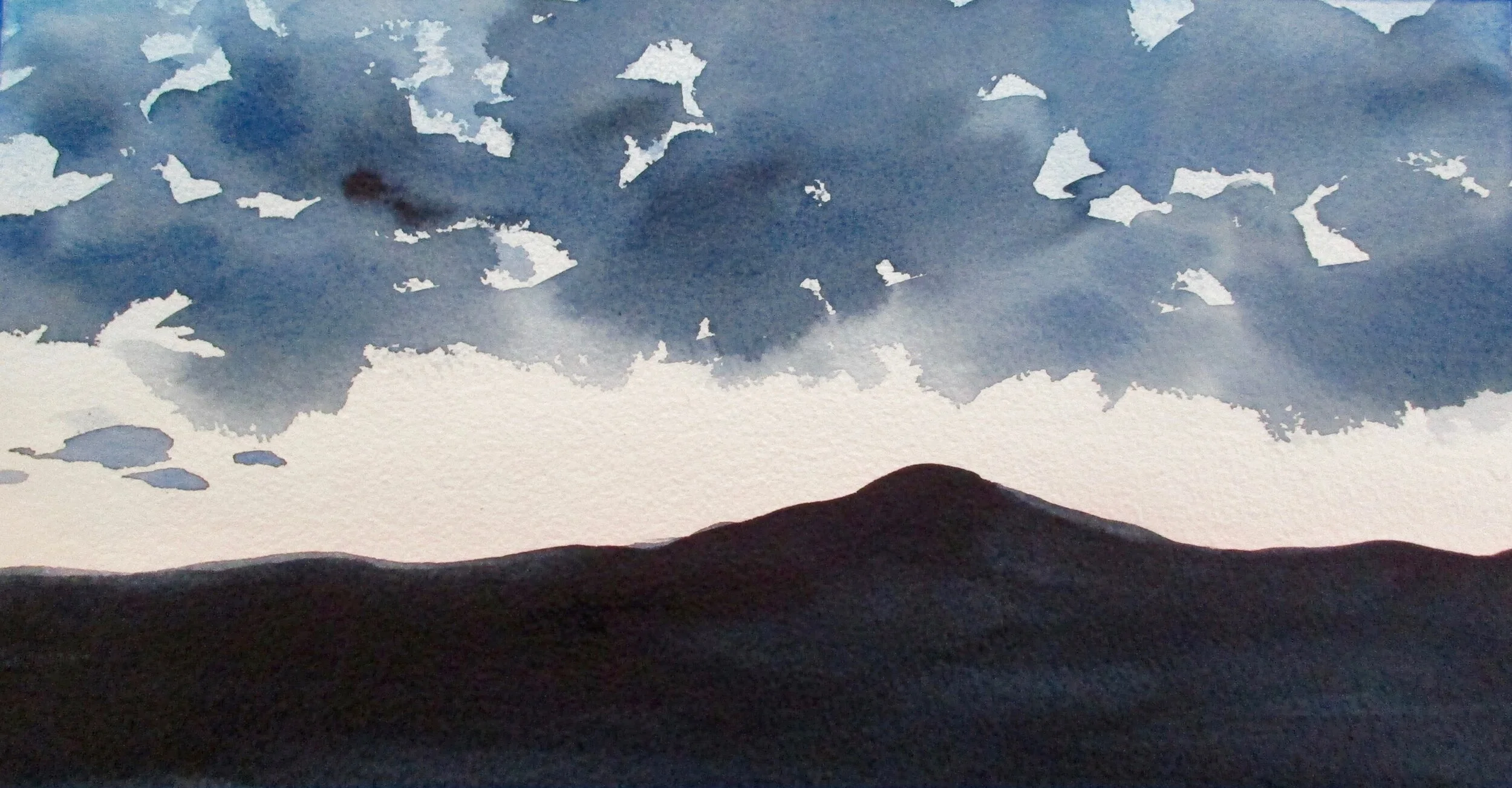Mt. Greylock #2, 9 x 15 watercolor. ©Ann Scott 2022