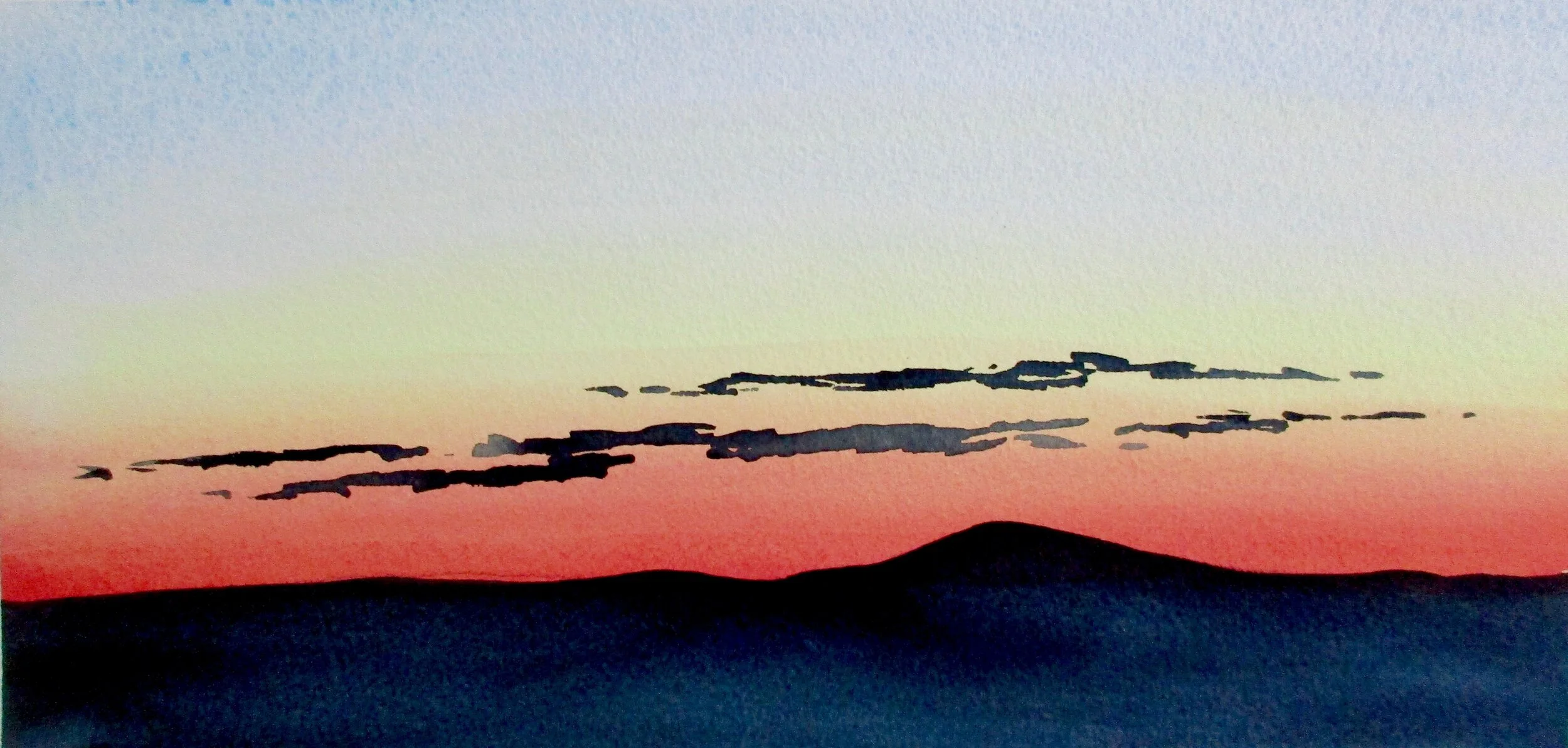 Mt. Greylock #1, 9 x 15 watercolor. ©Ann Scott 2022