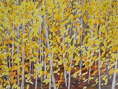 SOLD  Autumn Beech, 15 x 20 in, watercolor.  ©Ann Scott