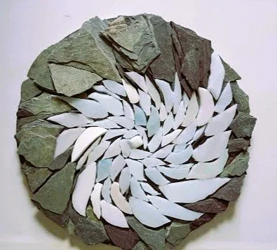 Whirlpool, 7 inches round, glass and stone. ©Ann Scott 