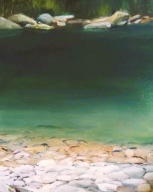 Wading In, 16 x 12 inches, oil on board. ©Ann Scott 2025