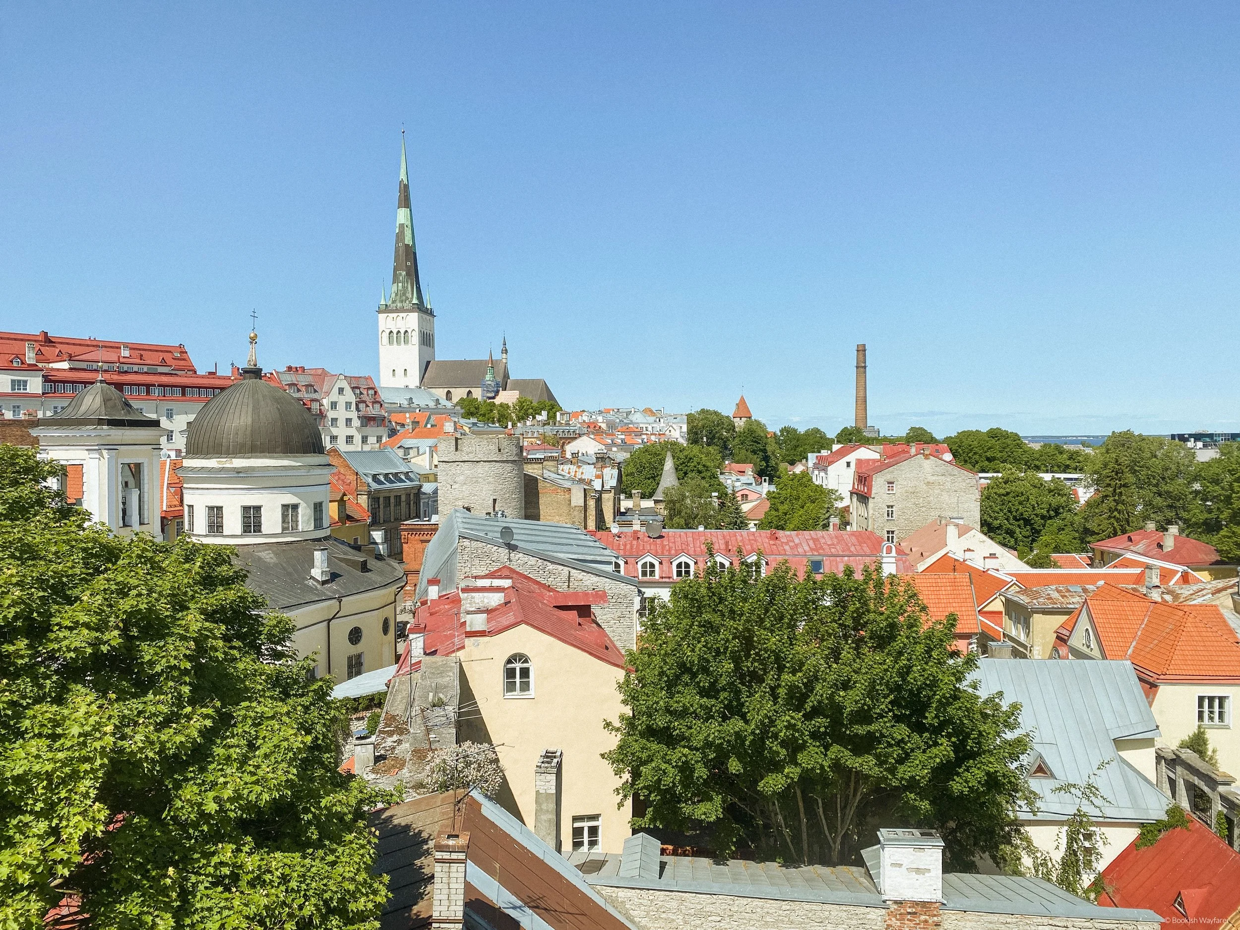 St. Olaf's Church in Tallinn as viewed from the city walls
