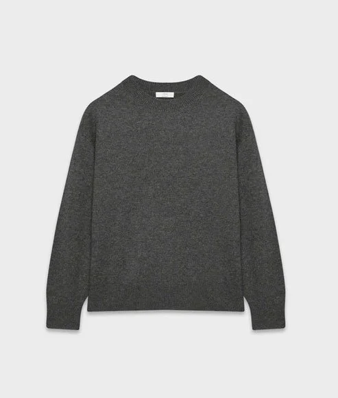 Aritzia wool cashmere sweater in heather charcoal