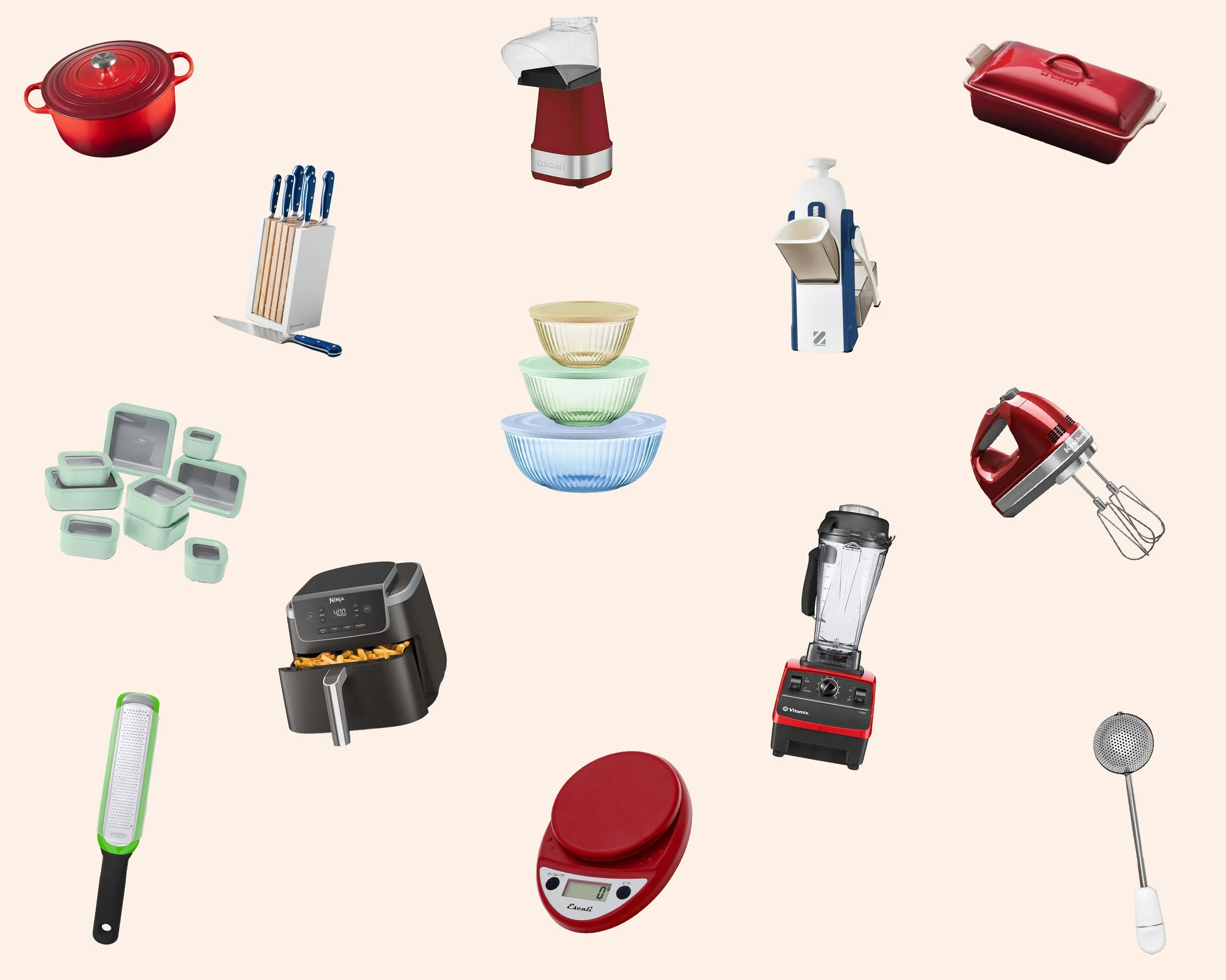 A collage of some of the items suggested as gifts in this guide