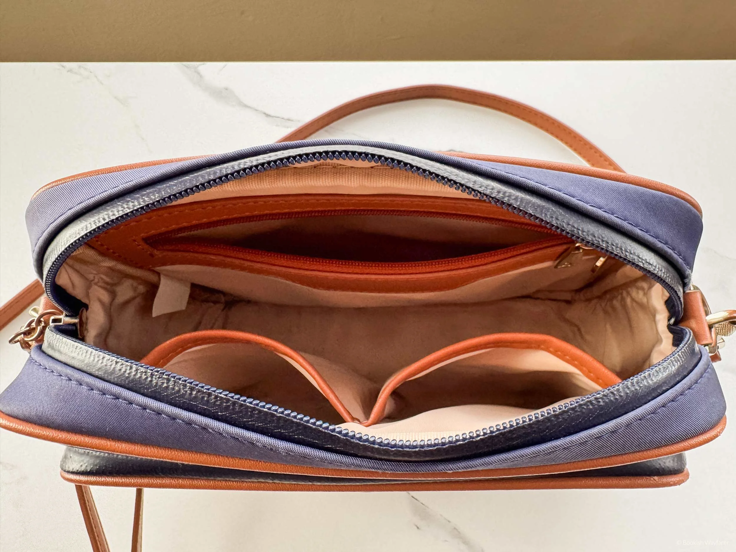 Interior of the Crissy Full Crossbody's main compartment