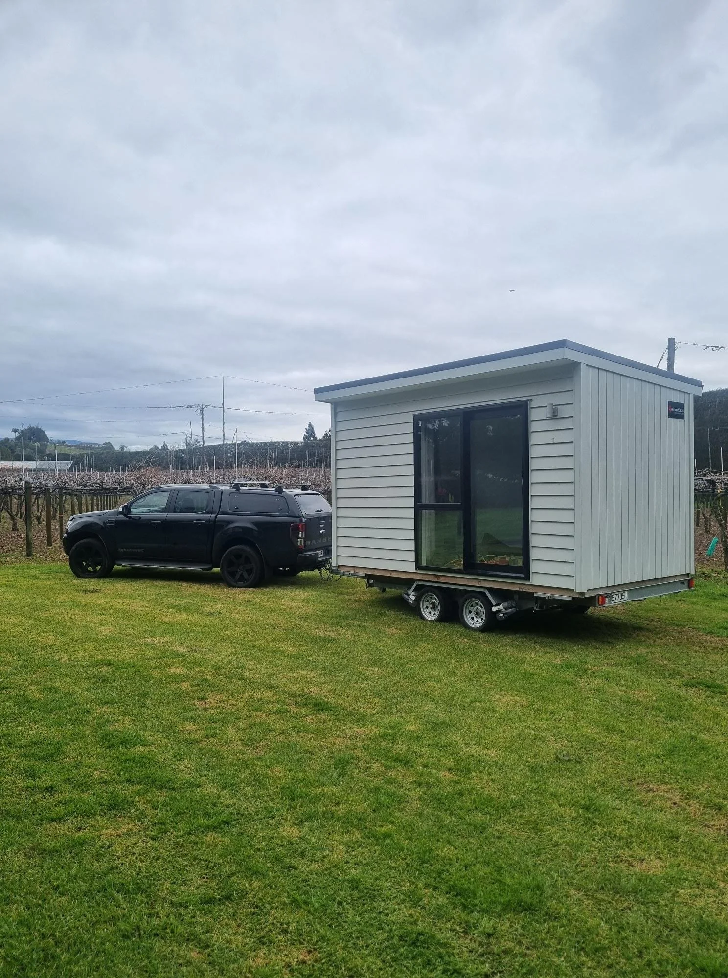 Cabin Transport Trailer with rental cabin