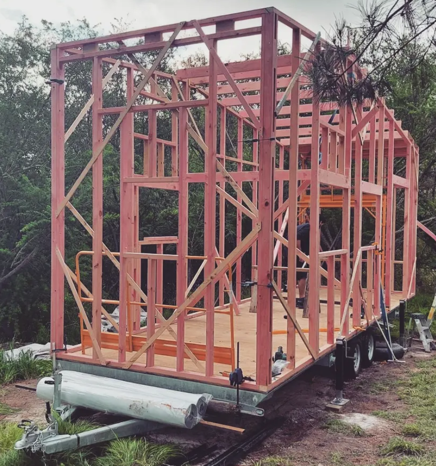 timber framed diy tiny house on wheels nz