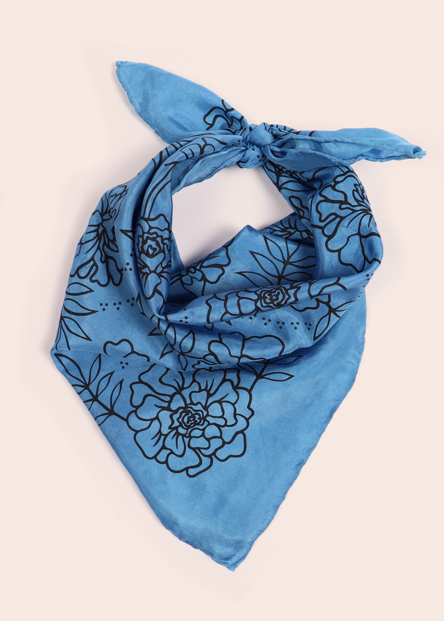 Screen Printed / Naturally Dyed Silk Bandana