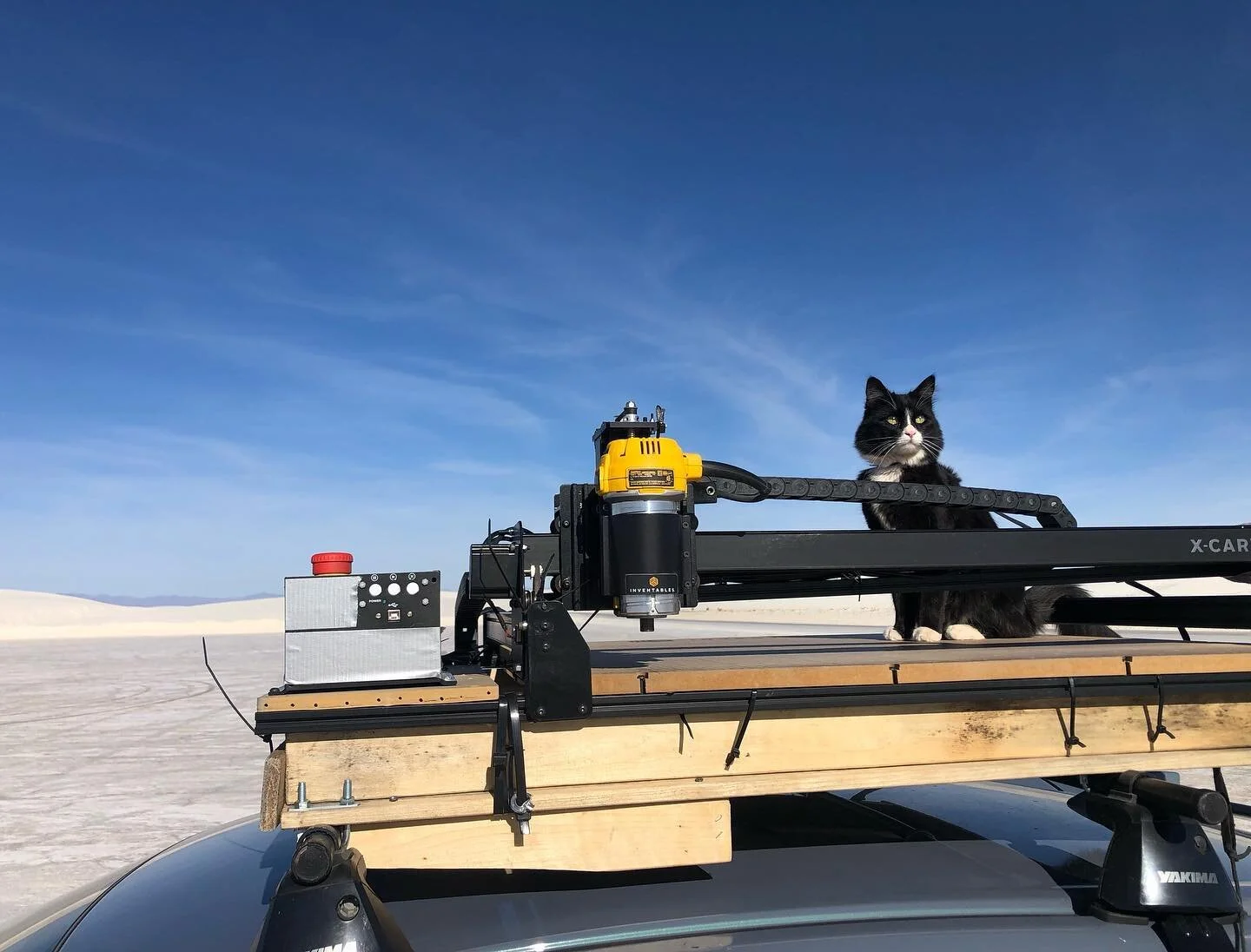 @smokeys_travels likes to do his CNCing remotely from White Sands National Park!