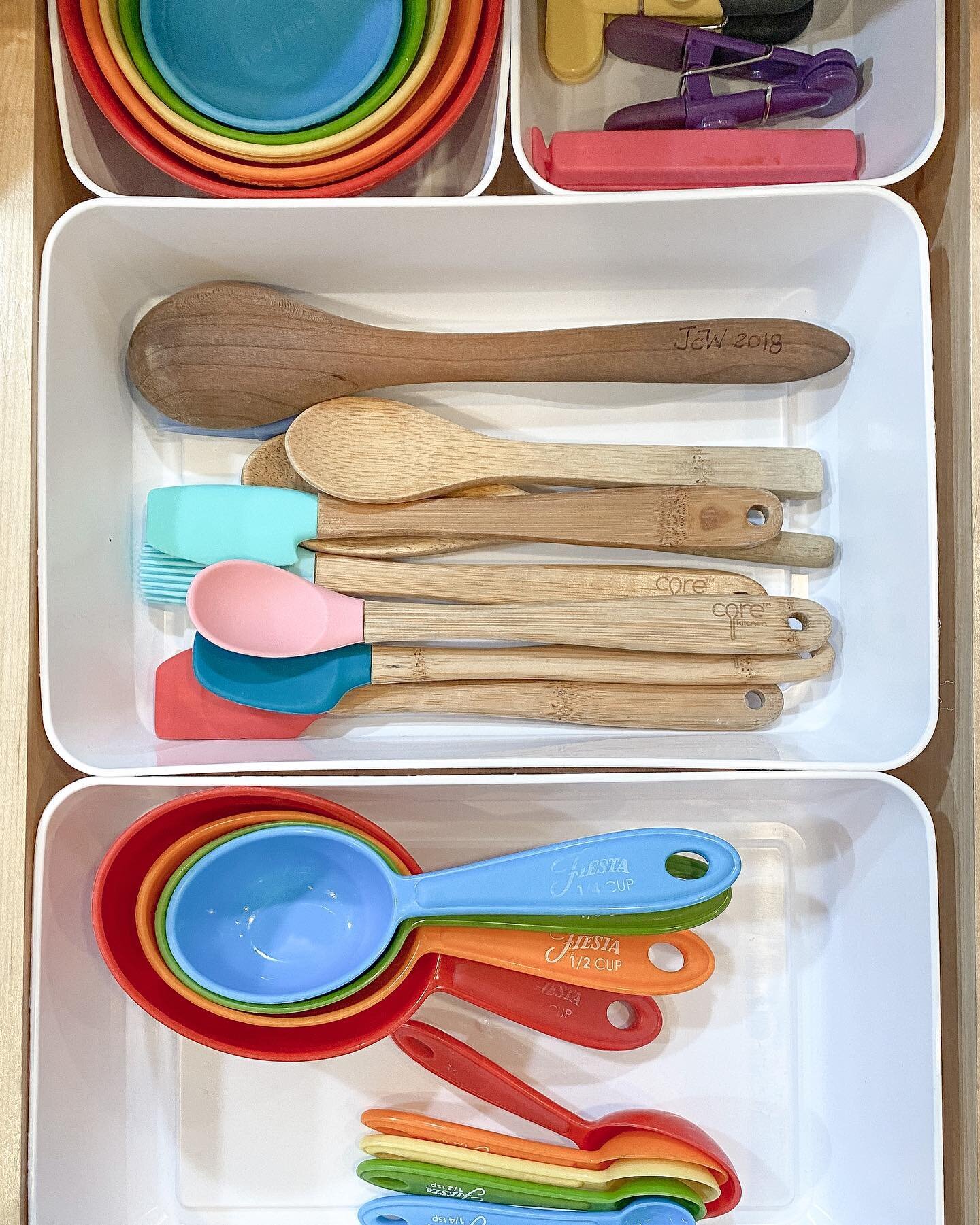 What a difference some simple drawer organizers make! You can find these at Target starting at only $2 for a pack of 2.